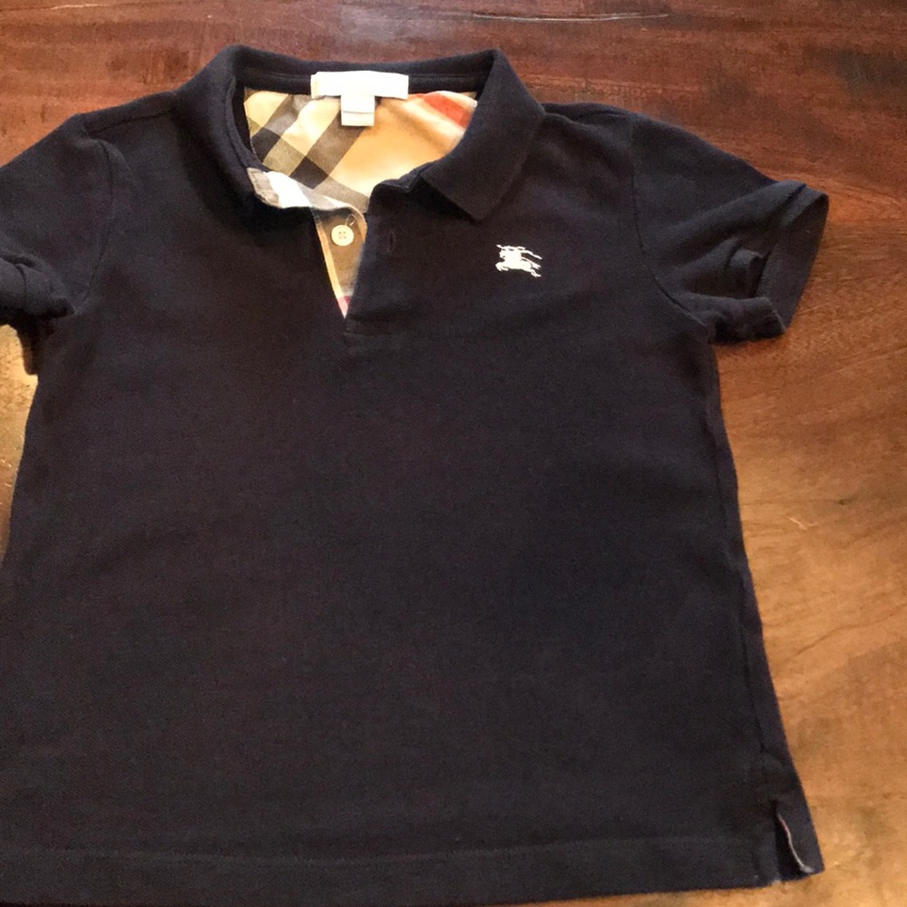 Authentic navy boys Burberry polo